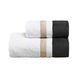 Набір рушників для обличчя + гостьове Biancoperla Pure Bianco / Nero / Beach, 60х110 + 40х60 + 100x140