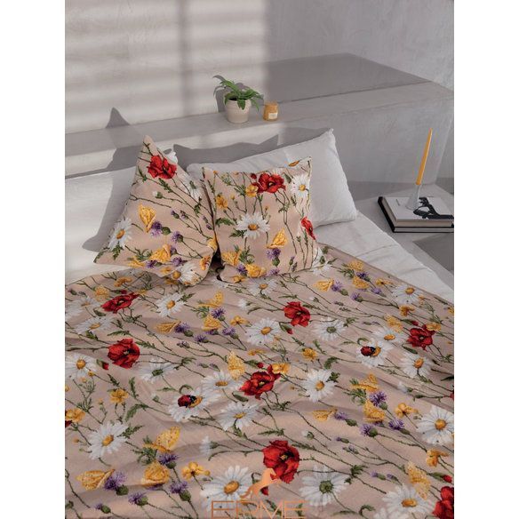 Feiler Pillowcase - Daisy Field Beige