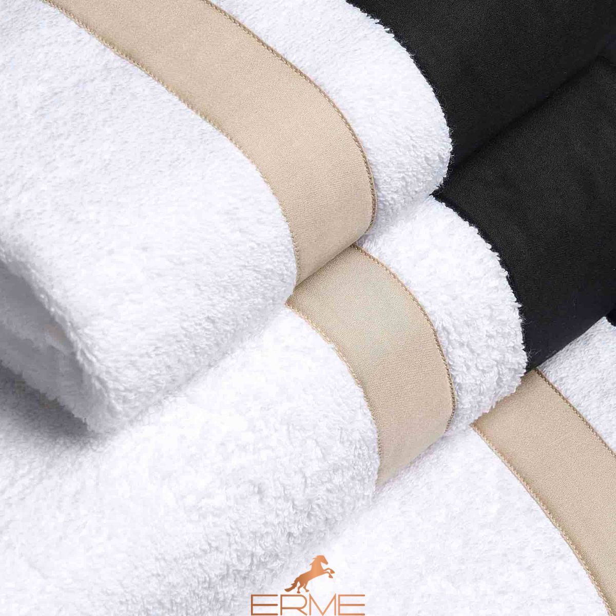 Набор полотенец для лица + гостевое Biancoperla Pure Bianco / Bolle / Oslo, 60х110 + 40х60 + 100x140