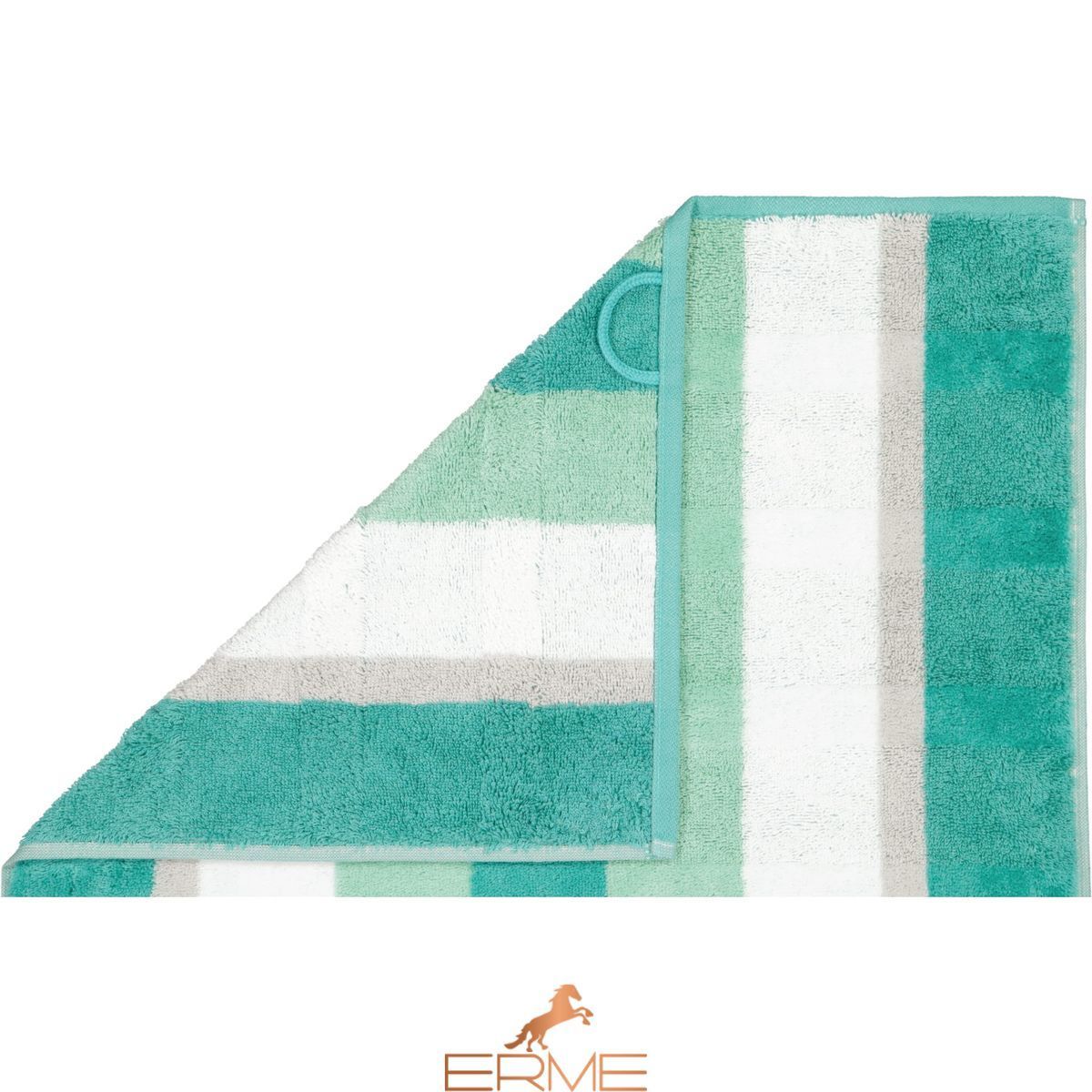 Towel Cawoe - Stripe Smaragd, 30х50