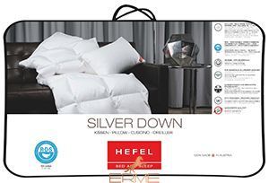 Подушка пухова Hefel Silver (Medium) Середня, 50x70, 580 гр