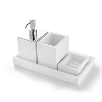 Treesseci BeMood White - Set of 4 bath accessories