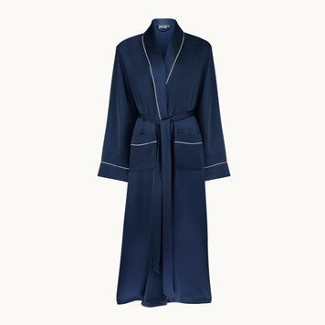 Шовковий халат Gingerlily - GOWN NAVY, S