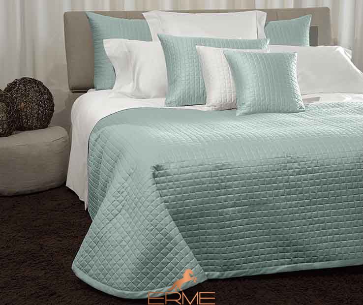 Signoria Firenze - Quilted bedspread MASACCIO Turquoise, turquoise, 260x270