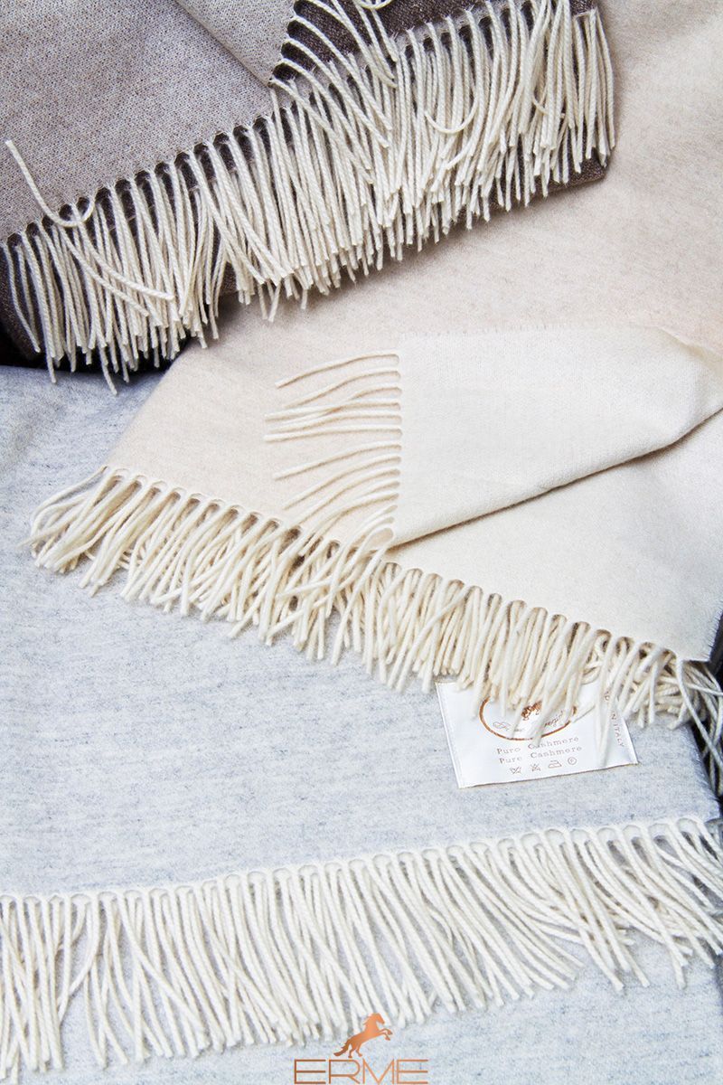CO.BI. DOUBLE blanket- Grey, Grey/white, 140x180