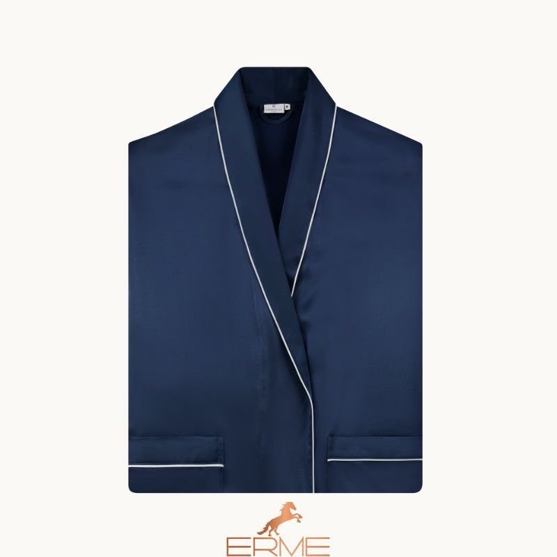 Шовковий халат Gingerlily - GOWN NAVY, S