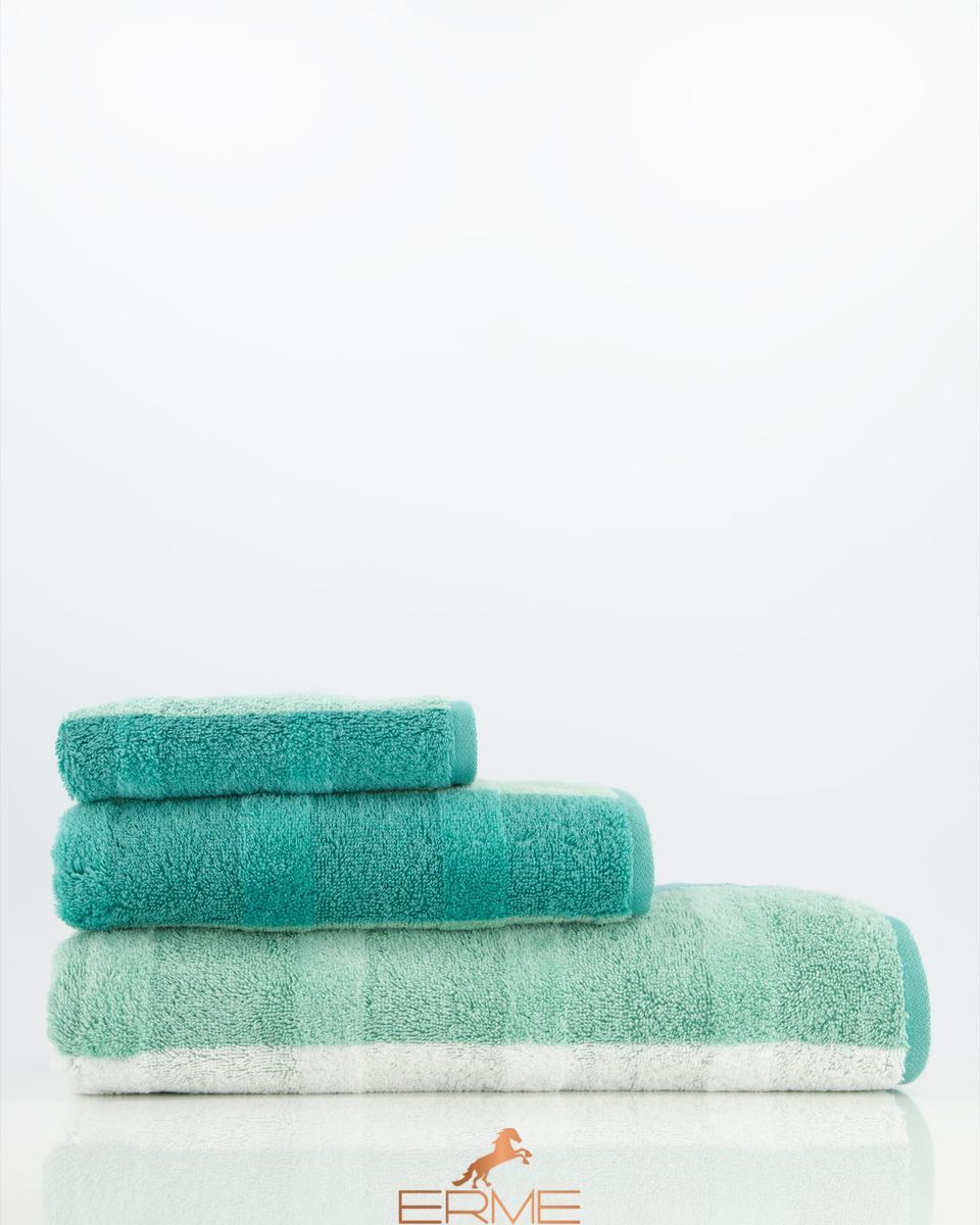Towel Cawoe - Stripe Smaragd, 30х50