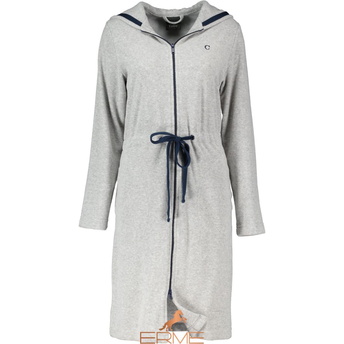 Women's robe Cawoe - 821 Grau-melange-navy