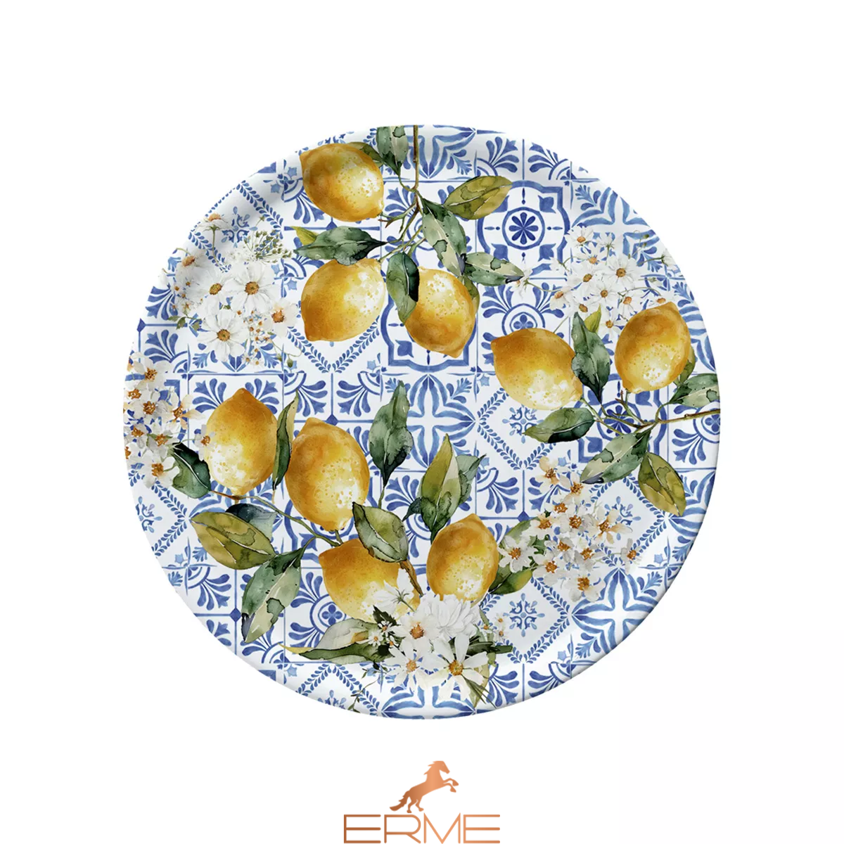 Поднос Garnier Thiebaut - Citrons Azulejos Bleu