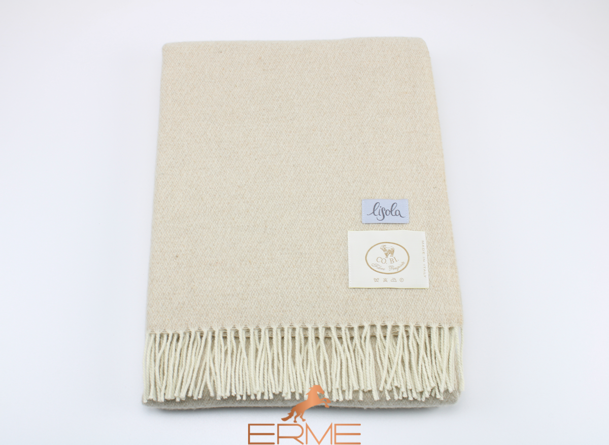 CO.BI. THOMAS blanket, Beige, 140x180