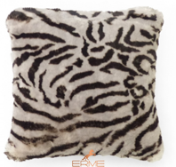 Square fur pillowcase Mansion - White