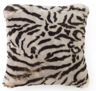 Square fur pillowcase Mansion - White