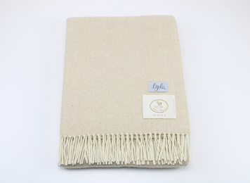 CO.BI. THOMAS blanket beige, Beige, 140x180