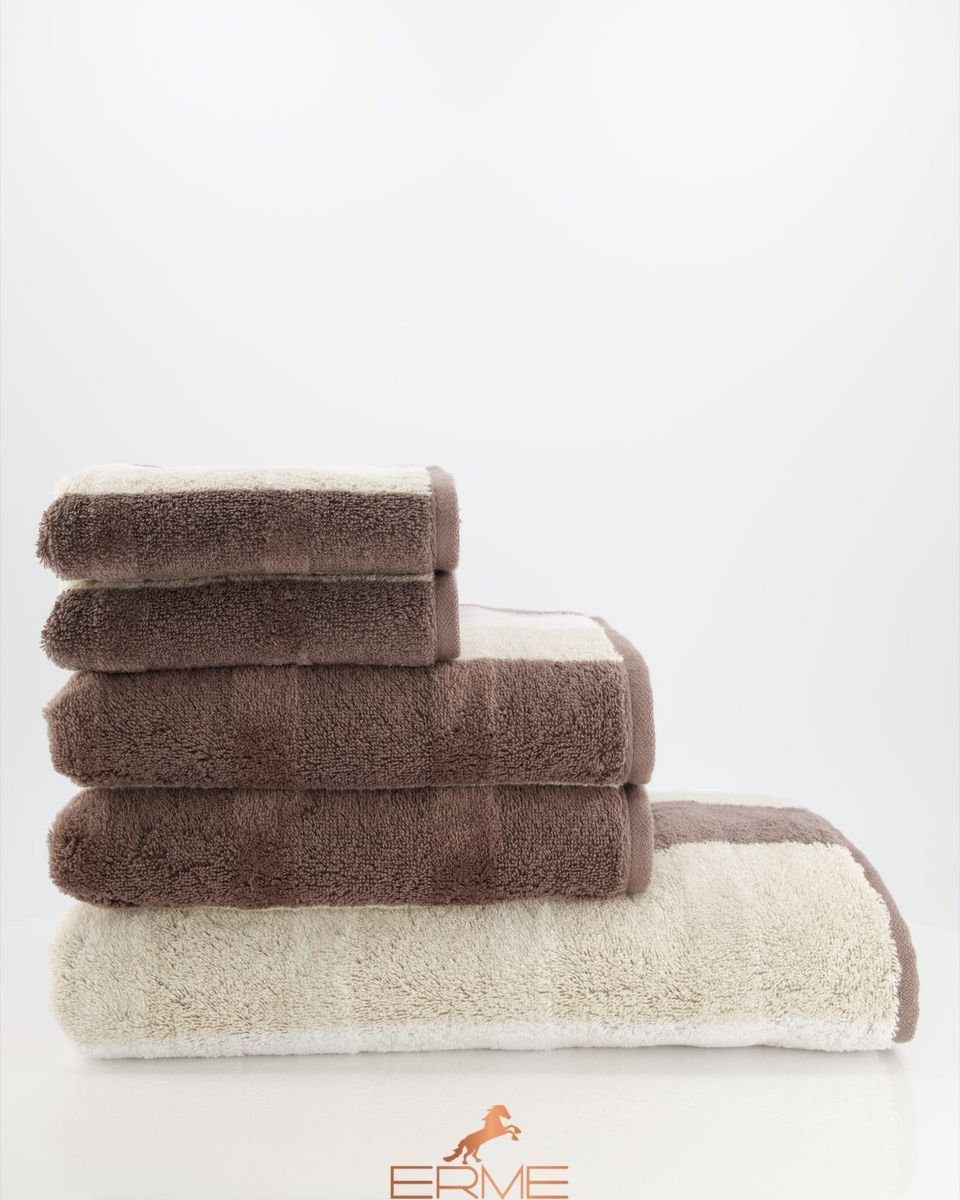 Towel Cawoe - Stripe Walnuss, 30х50