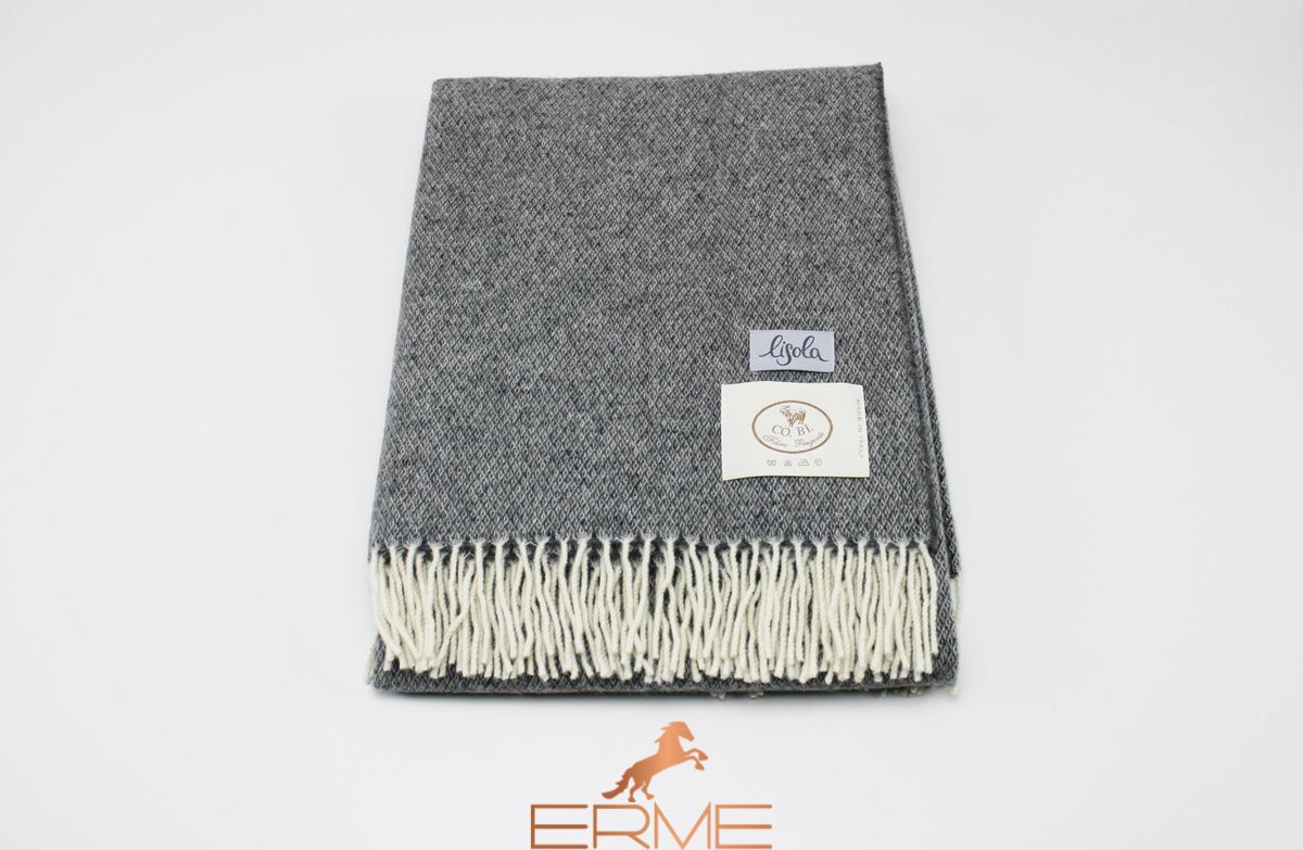 CO.BI. THOMAS blanket, Grey, 140x180