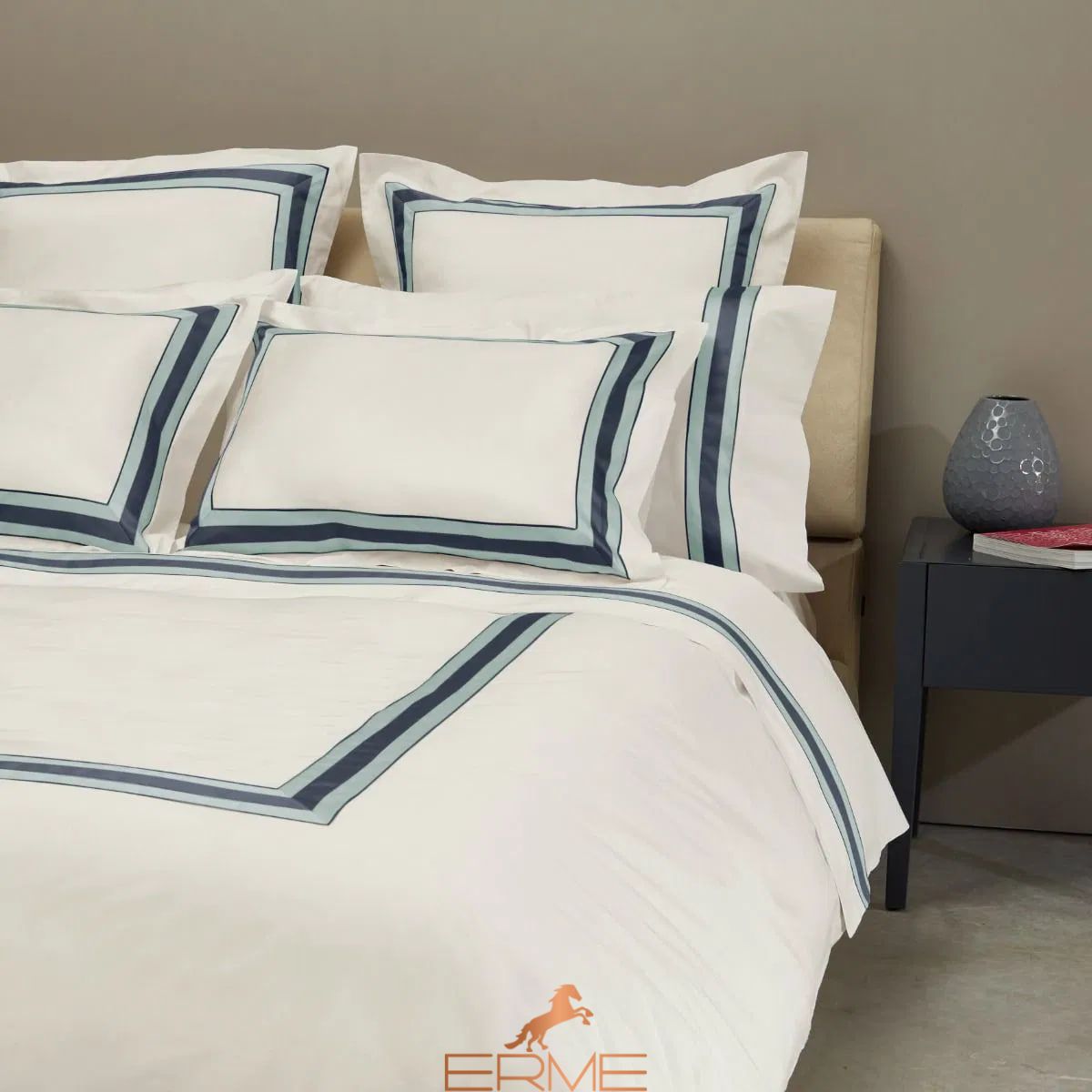 Bed linen Signoria Firenze - Dimora BLU NOTTE, 50x75 (2pc), 155x200 (2pc), 270x290