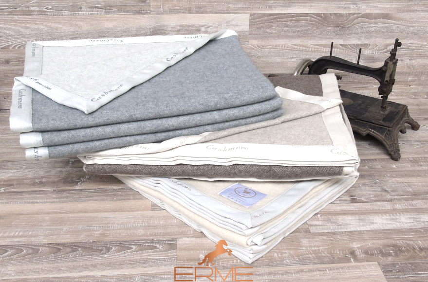 CO.BI. MELODY blanket - beige, Beige/brown, 160x220