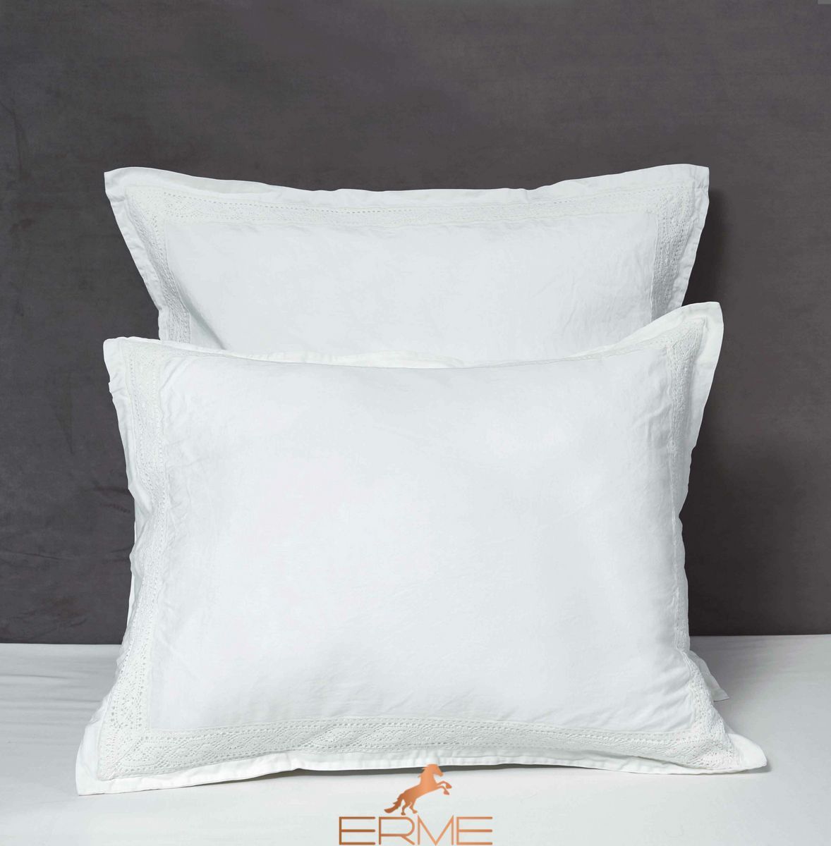 Bed linen Signoria Firenze Viola Lace white, 50x75, 155x200 (2pc), 270x290