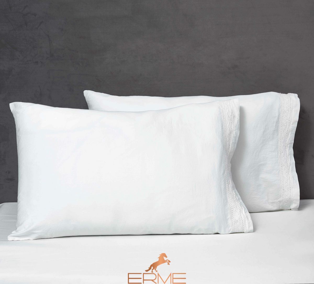 Bed linen Signoria Firenze Viola Lace white, 50x75, 155x200 (2pc), 270x290