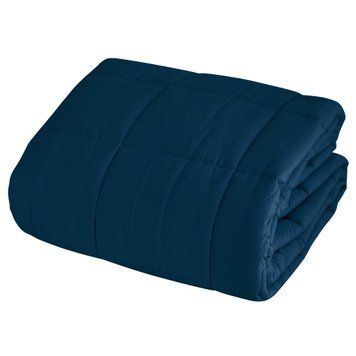 Бавовняне покривало " Зима " Biancoperla Brasilia 300g Denim