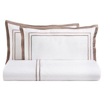 Bed linen Biancoperla - Double White / Dama, 50x75 (2pc), 155x200 (2pc), 270x290