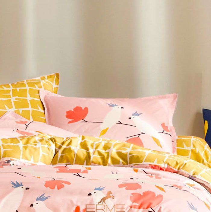 Bed linen Scion Living Love Birds Petale, 50x70, 155x200, 180x290