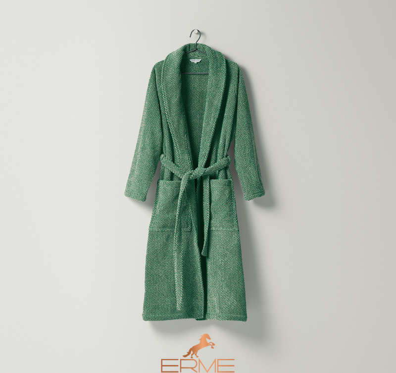 Terry robe Leitner Leinen - Inverness Emerald, XXL