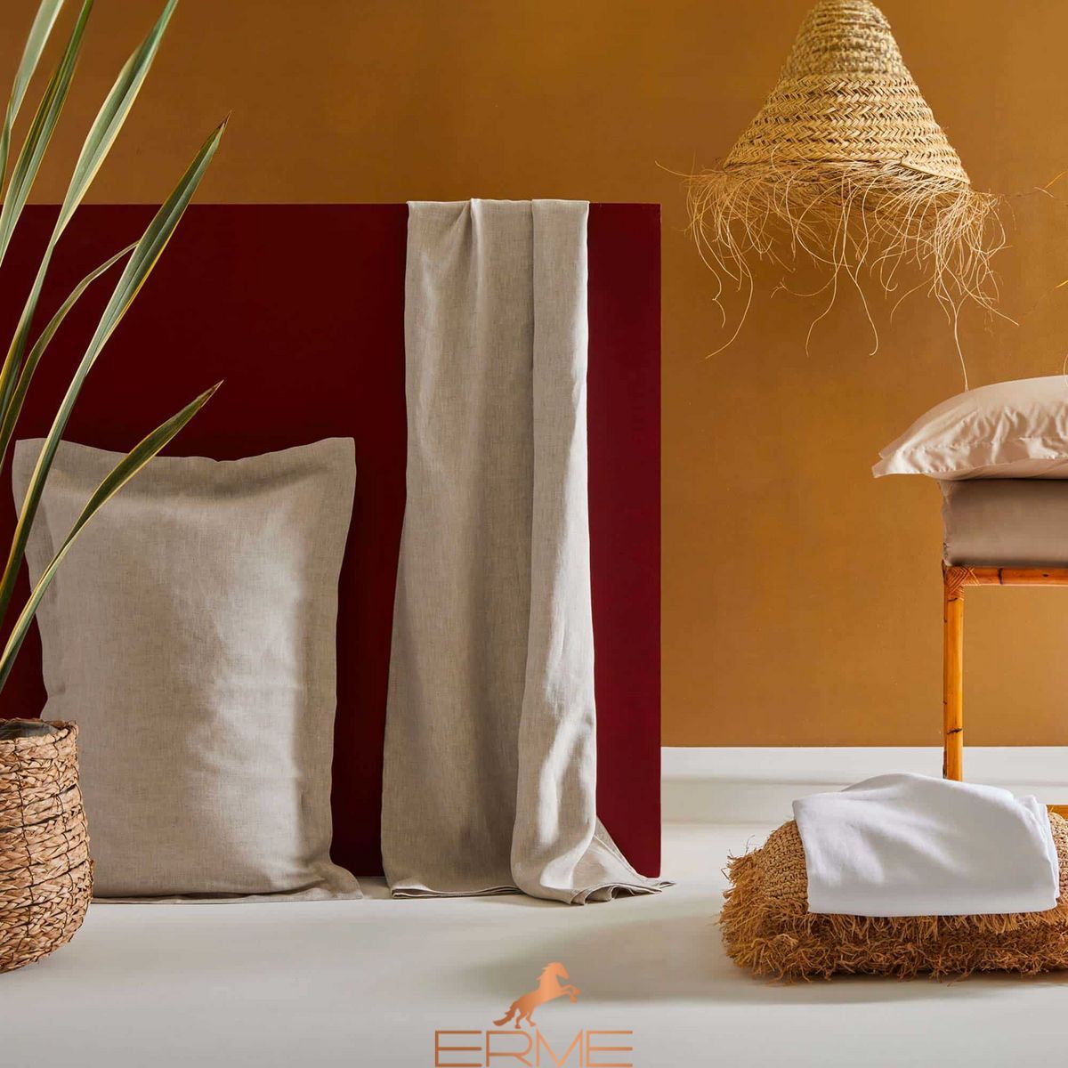 Постельное белье Biancoperla - Vegetale White, 50x75 (2шт), 155x200 (2шт), 270x290