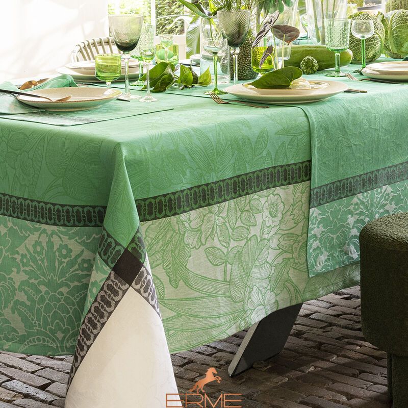 Jacquard Francais tablecloth - Tropicale Lin Cameleon