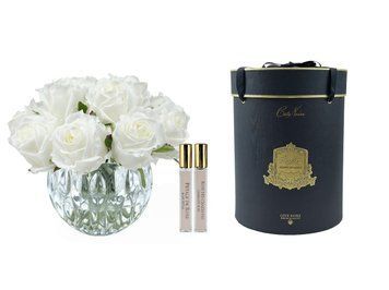 Ароматична композиція Cote Noire троянди в хрустальній чаші - White, Під замовлення (доставка від 4-х тижнів)