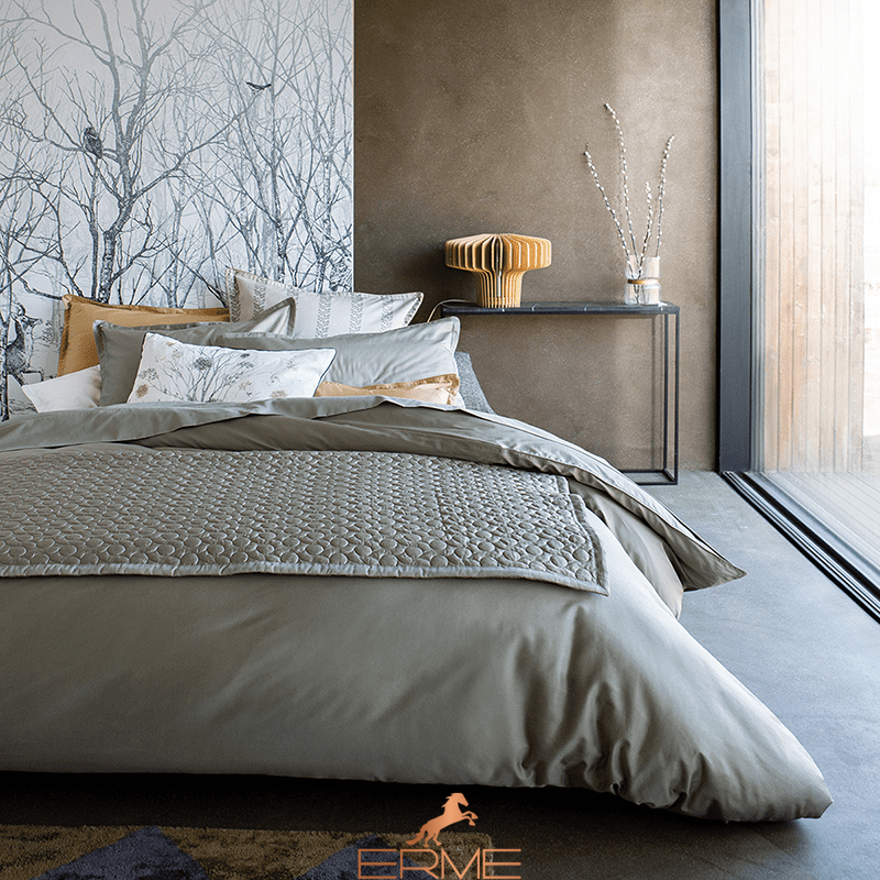 Alexandre Turpault cotton quilted bedspread Kaki, 260x240