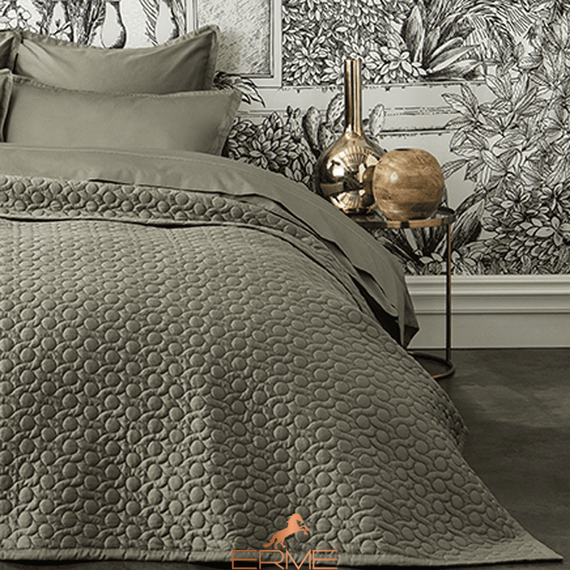 Alexandre Turpault cotton quilted bedspread Kaki, 260x240