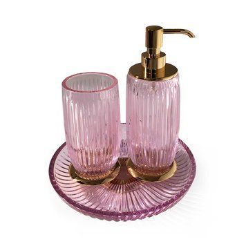 Treesseci Elegance Cristallo Rosa - Set of 3 bath accessories