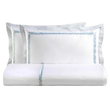 Bed linen Biancoperla - Botero White / Land, 50x75 (2pc), 155x200 (2pc), 270x290