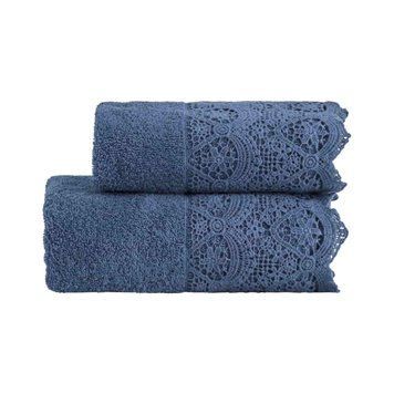 Набір рушників для обличчя + гостьове Biancoperla Canastra Lavagna, 60х110 + 40х60 + 100x140