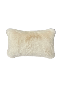 Square fur pillowcase Mansion - Cream