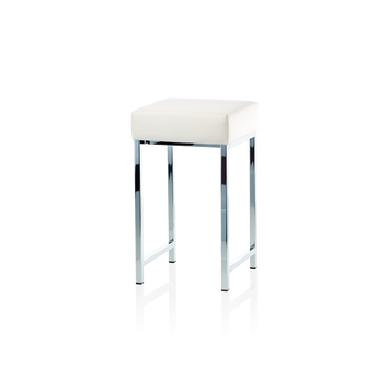 Decor Walter - Bath and shower stool Chrome | White