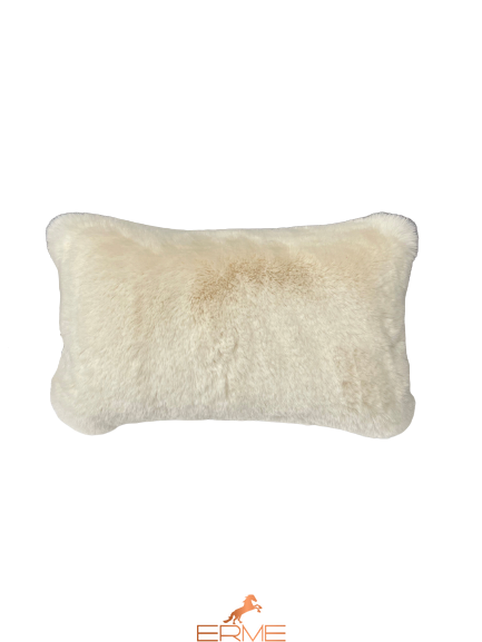 Square fur pillowcase Mansion - Cream