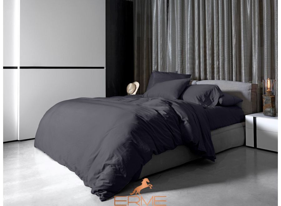 Bed linens - Signoria Firenze Viola Charcoal, 50x75 (2pc), 220x240, 270x290