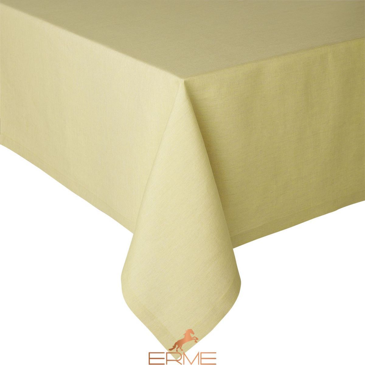 Скатертина Alexandre Turpault CHAMBRAY Yuzu Yellow з льону OFG 190х190 см
