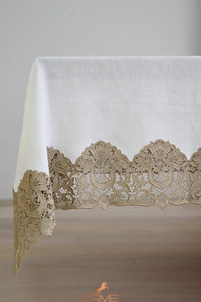 Weissfee tablecloth - Sanssouci Gold