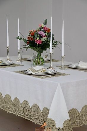 Weissfee tablecloth - Sanssouci Gold