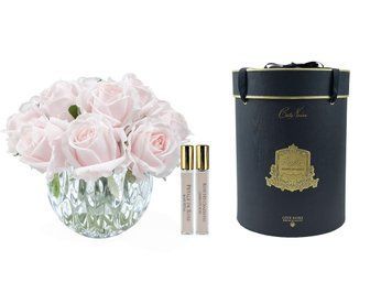 Ароматична композиція Cote Noire троянди в хрустальній чаші - French Pink, Під замовлення (доставка від 4-х тижнів)