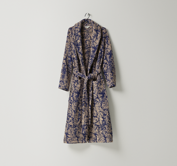 Махровый халат Leitner Leinen - Friuli Navyblue, S