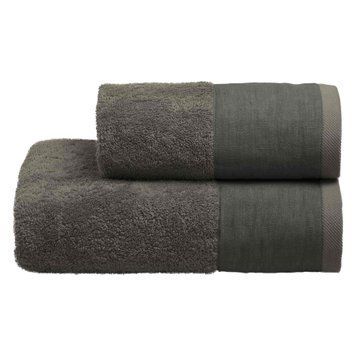 Набір рушників для обличчя + гостьове Biancoperla Nantes Grisaglia, 60х110 + 40х60 + 100x140
