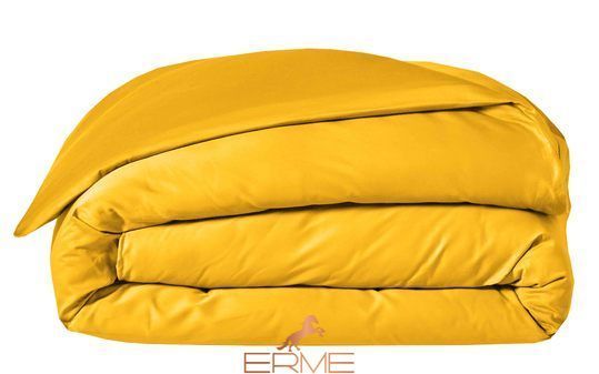 Постільна білизна Blanc Des Vosges Plain Satin Imperial Yellow, 50x70, 155x200, 180x290