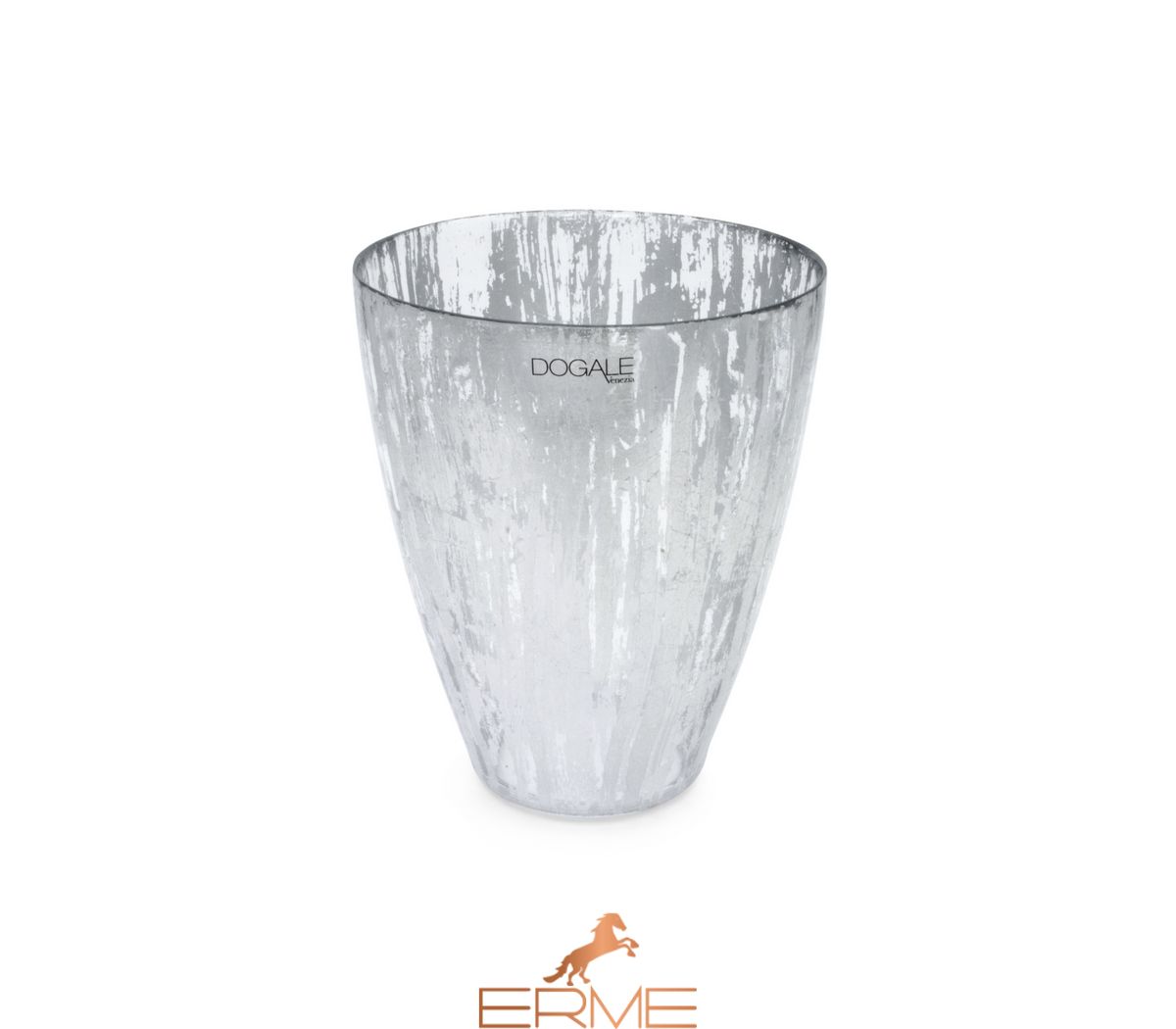 Dogale Solee Luna - Decorative vase Silver Leaf