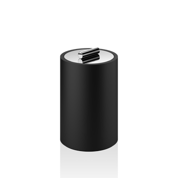 Decor Walter - Багатозадачний контейнер із кришкою L Black matt | Chrome
