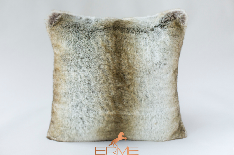 Square fur pillowcase Mansion - Monaco