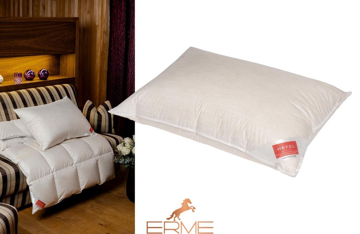 Подушка пухова 3-х камерна Hefel Opulence (Soft) М'яка, 40x60, 200 + 80 гр